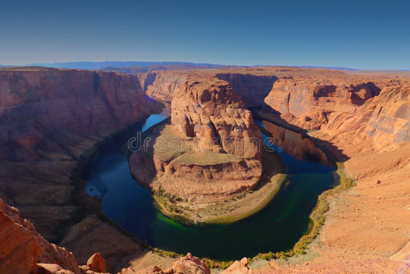 Arizona Horseshoe Bend Meander of Colorado River in Glen Canyon Stock ...