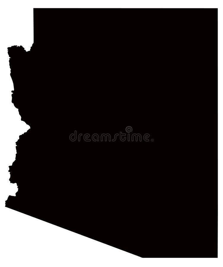 Vector file of Arizona map, USA, country, silhouette, Phoenix. Vector file of Arizona map, USA, country, silhouette, Phoenix