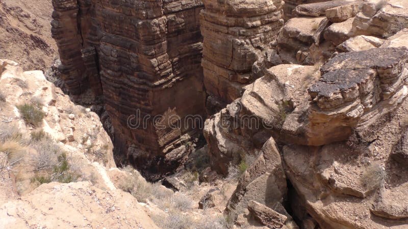 Arizona, poca garganta de Colorado, opinión de A abajo en la garganta del río Little Colorado