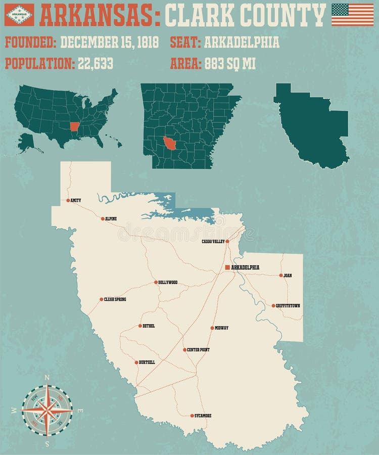Arkansas Clark County stock vector. Illustration of highway 79302906