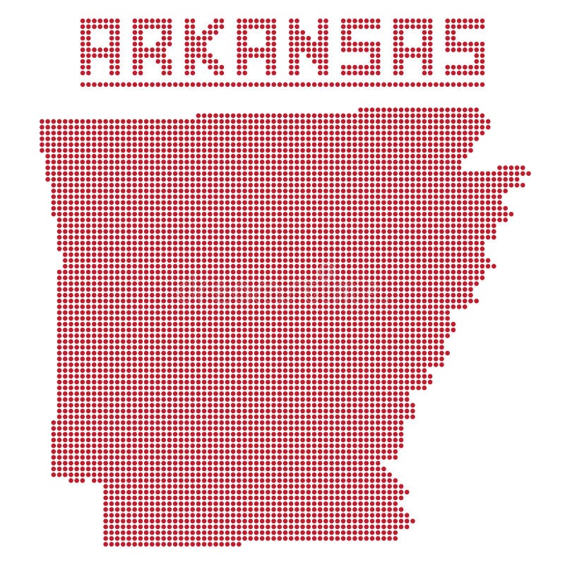 Arkansas Dot Map stock abbildung. Illustration von exemplar 85438580