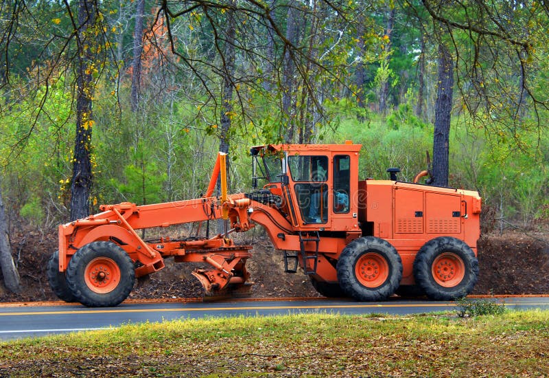 Arkansas Highway Work stock photo. Image of orange, machinery 24723578