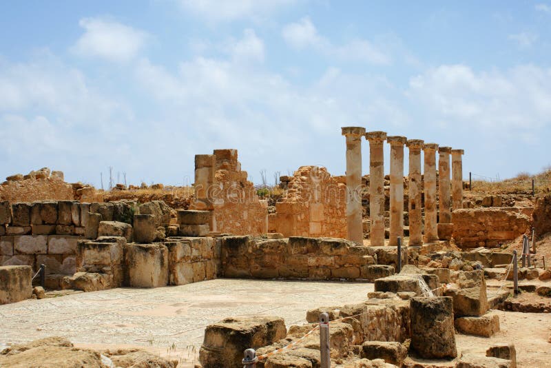 Arkeologiområde cyprus nära paphos