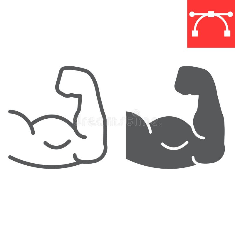 Biceps Line Icon Editable Stroke Pixel Perfect For Mobile And Web Stock  Illustration - Download Image Now - iStock