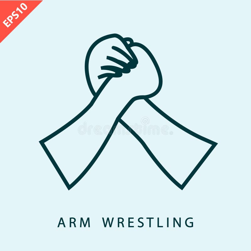 Arm wrestling logo icon design isolated vector illustration vector illustration