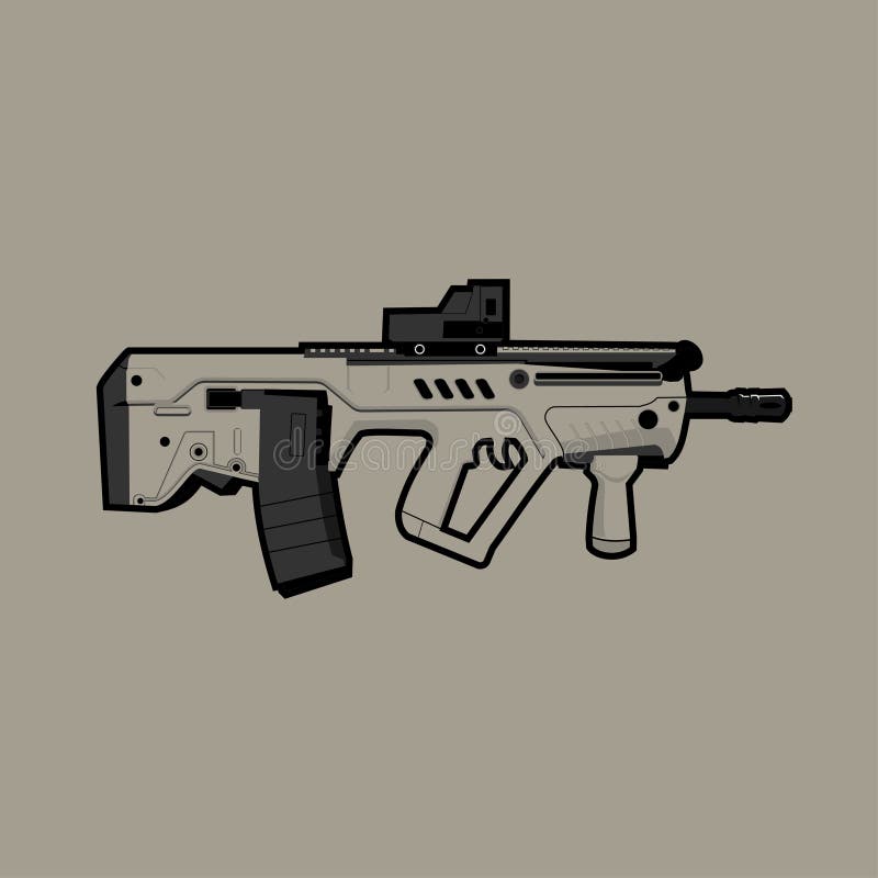 Meprolight rifle vector arma de fogo ilustração do vetor