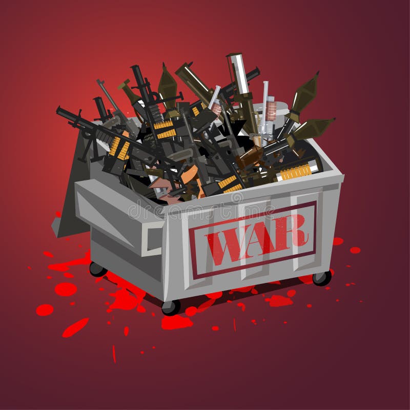 Arma di guerra in immondizia Fermi il concetto di guerra fermi l'uccisione - illustrazione di vettore royalty illustrazione gratis Arma di guerra in immondizia Fermi il concetto di guerra fermi l'uccisione - illustrazione di vettore royalty illustrazione gratis