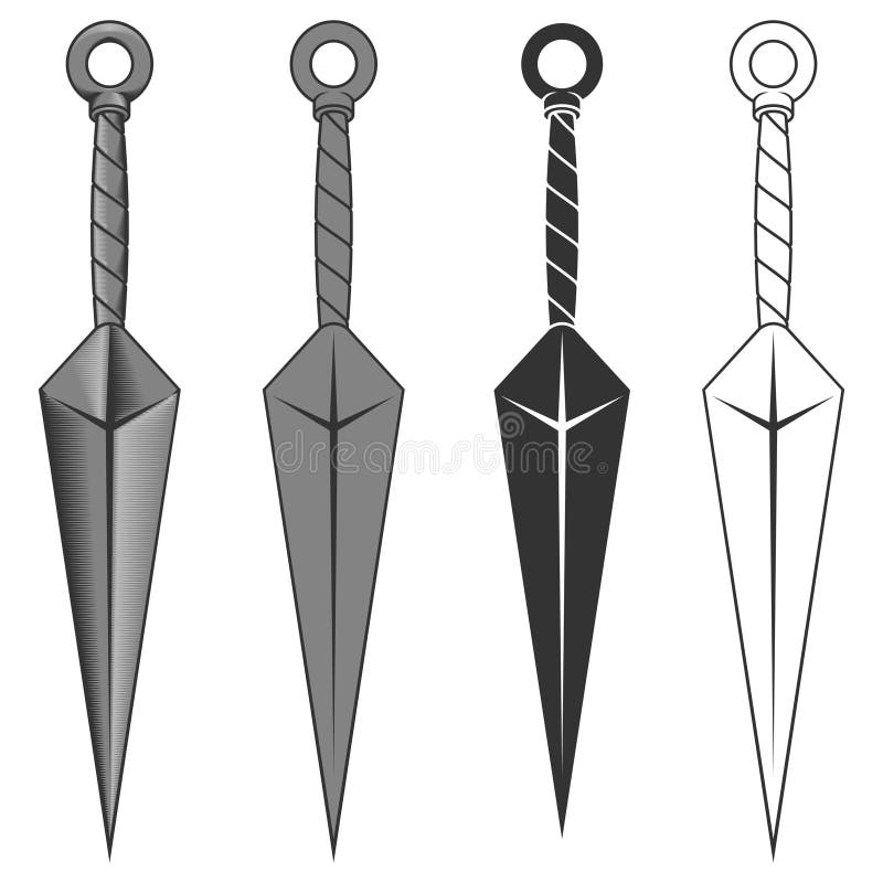 COMO DESENHAR UMA KUNAI