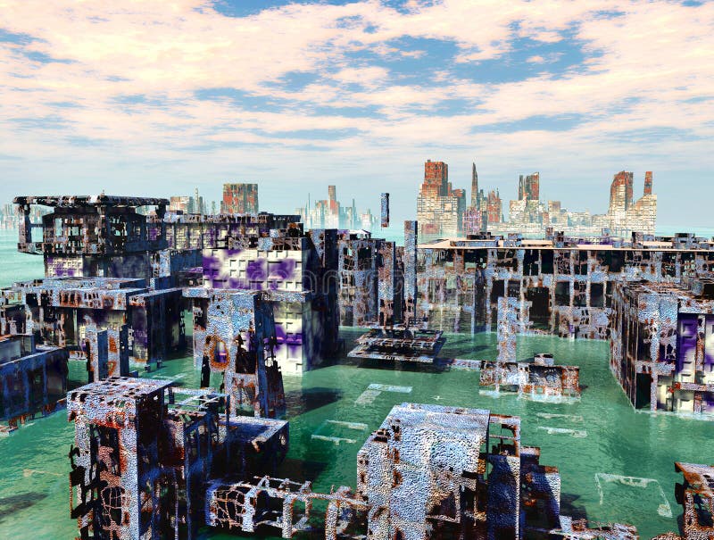 Armageddon in New York. Armageddon in the New York city stock illustration Armageddon in New York. Armageddon in the New York city stock illustration