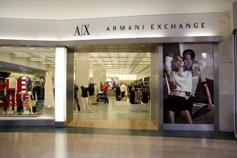 Armani Exchange store editorial photography. Image of sign - 42765157