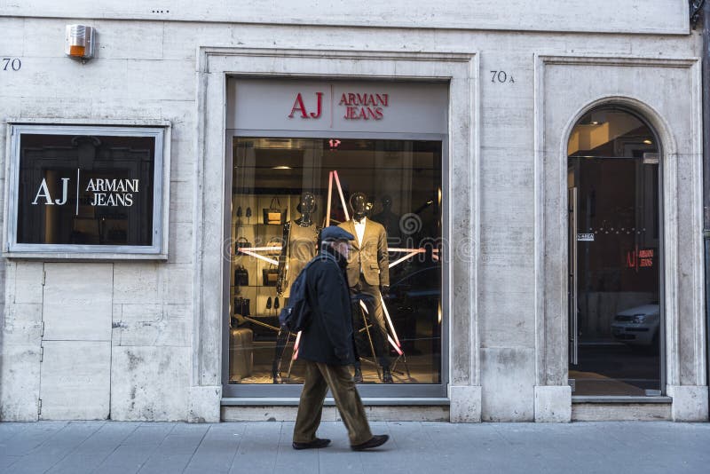 Armani Jeans Shop in Italy Photo - Image of luxury, condotti: