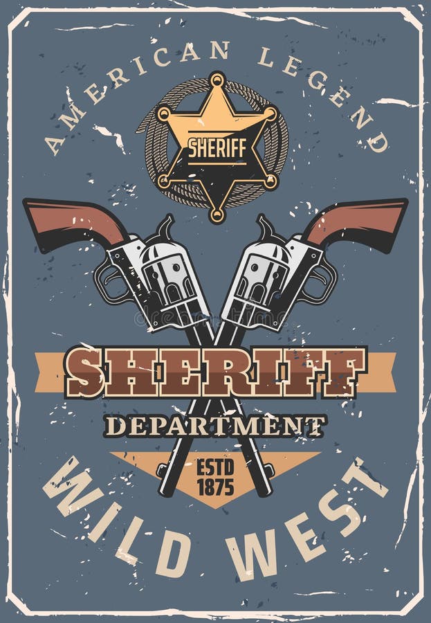 Armas del sheriff, estrella, sombrero de vaquero Occidental del oeste salvaje libre illustration Armas del sheriff, estrella, sombrero de vaquero Occidental del oeste salvaje libre illustration