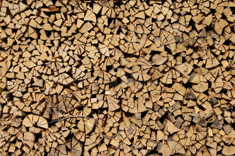 Close-up de uma pilha de lenha foto de stock