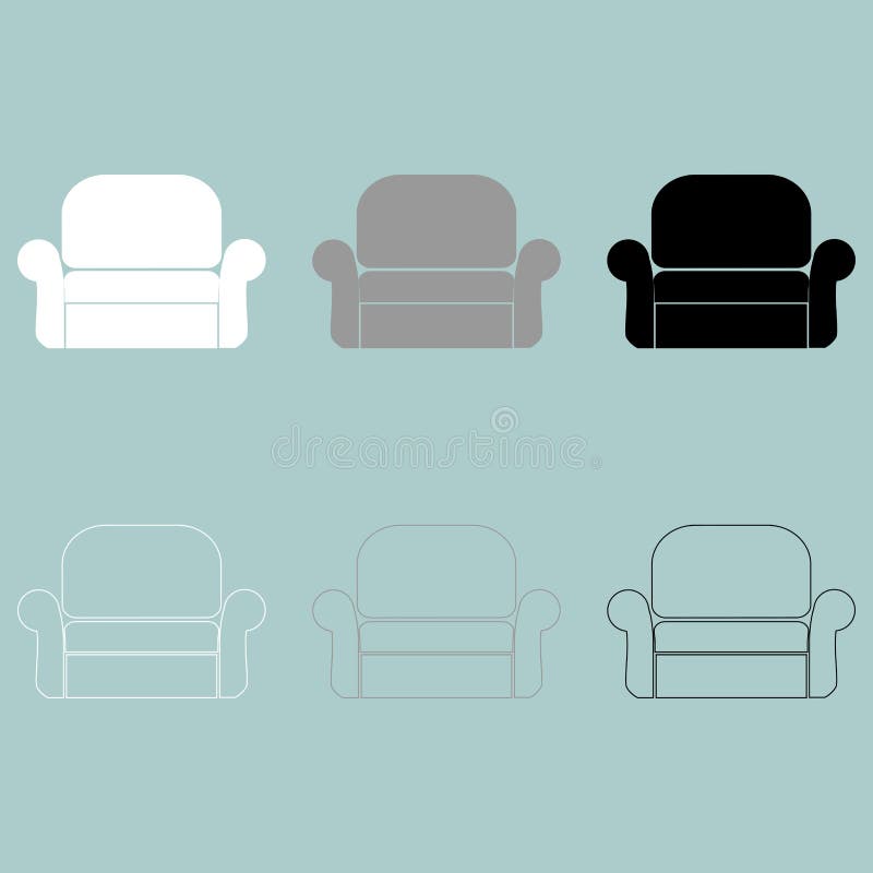 Armchair or Easy Chair Icon. Stock Vector Illustration of chair