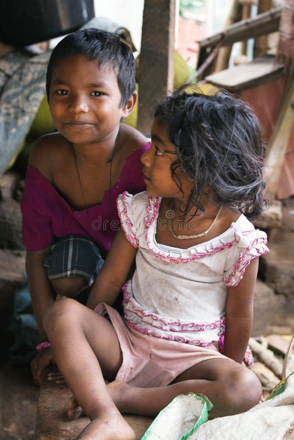 Arme Stammes Kinder Von Indien Redaktionelles Stockfoto Bild Von 