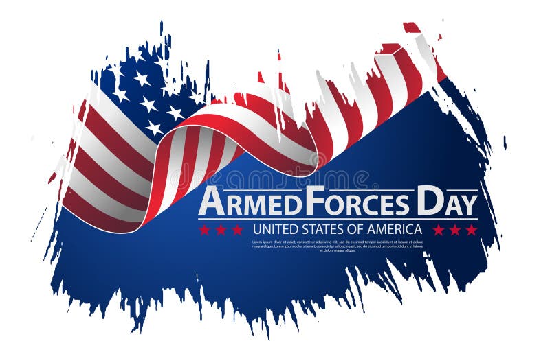 Armed forces day template poster design. Vector illustration background for Armed forces day.