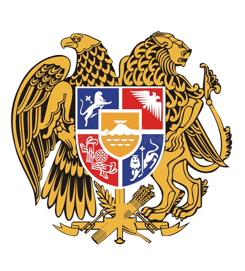 Armenia coat of arms stock illustration. Illustration of orange 6759287
