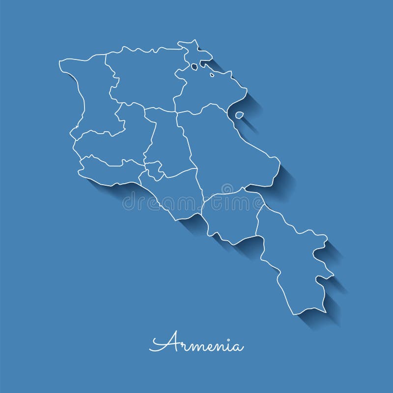 Grey Map of Armenia