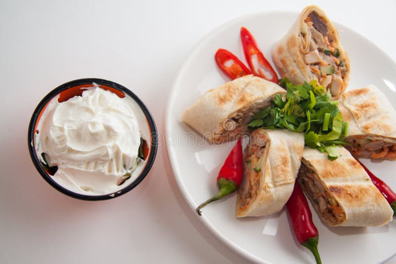 Armenian shawarma stock image. Image of halal, dinner 74073031