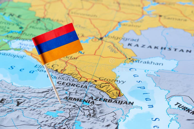 Armenien översikt och flagpin