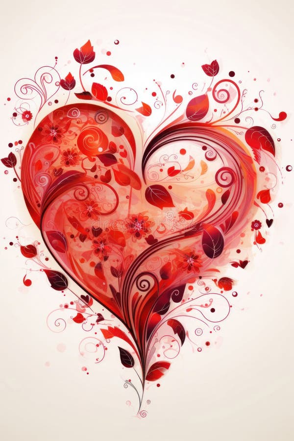 Hart, monogram, op een lichte achtergrond royalty-vrije illustratie