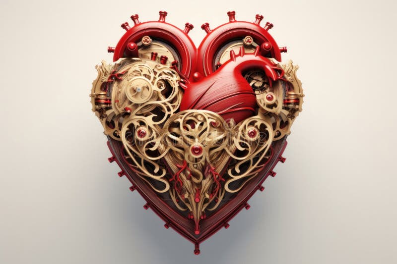 Hart, monogram, op een lichte achtergrond royalty-vrije illustratie