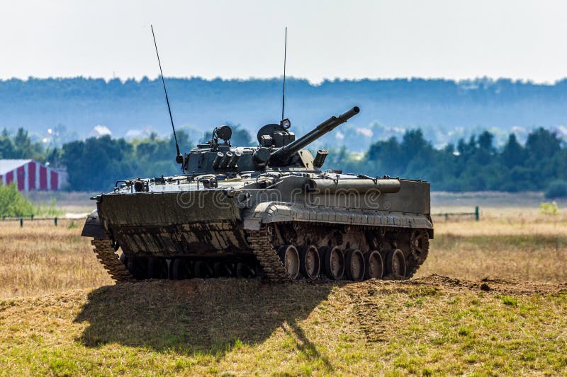 Armored Tracked Infantry Fighting Vehicle BMP-3 of the Russian Army ...