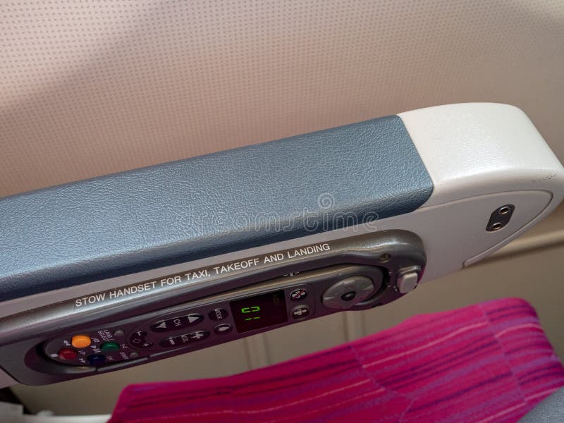 Airplane Cabin with Overhead Compartment Stock Image Image of