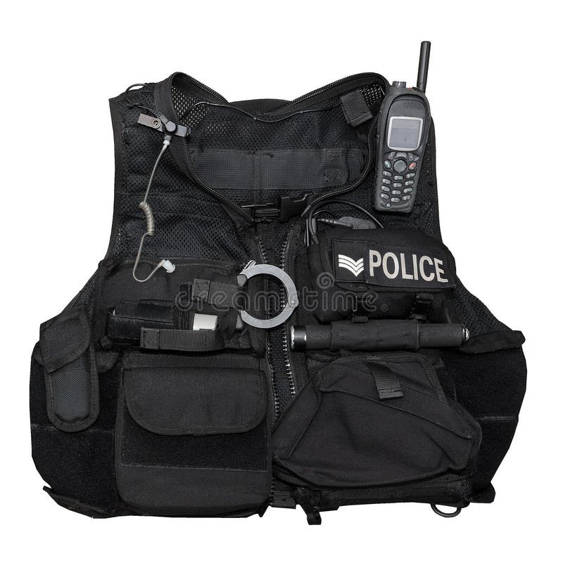 British police body armor as used by SWAT and firearms officers. British police body armor as used by SWAT and firearms officers.