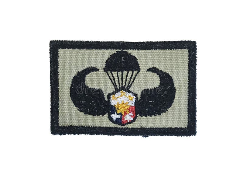 Army Airborne wings patch, Philippines, Isolated