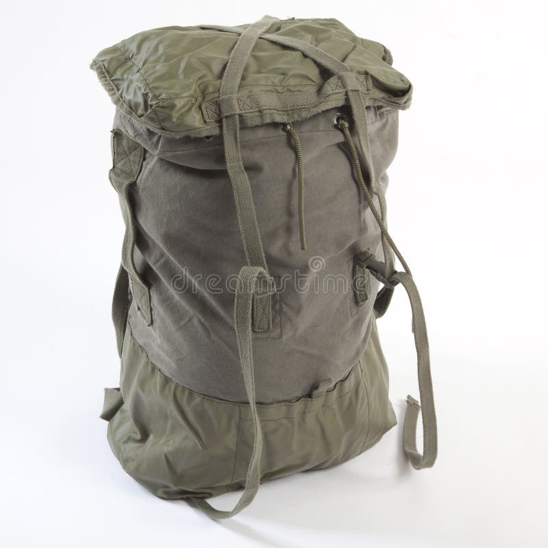 Army man wearing rucksack stock image. Image of camping 237495