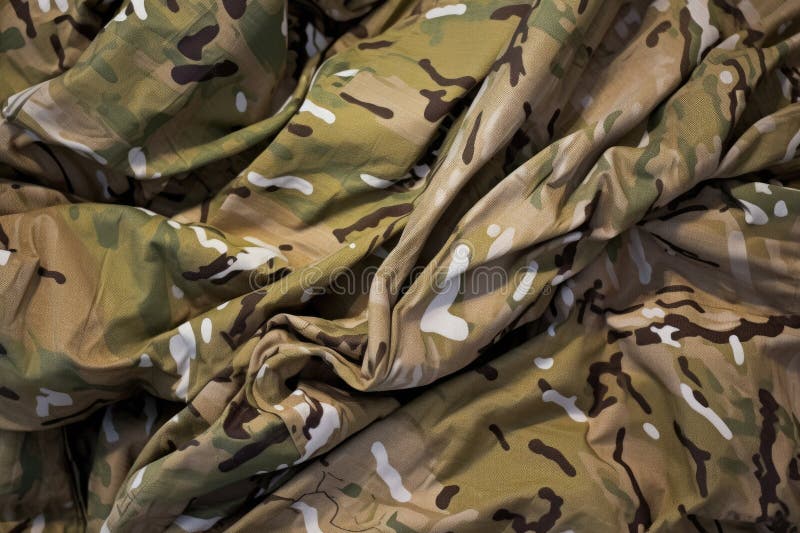 Army camouflage bedding shot in detail royalty free stock photos