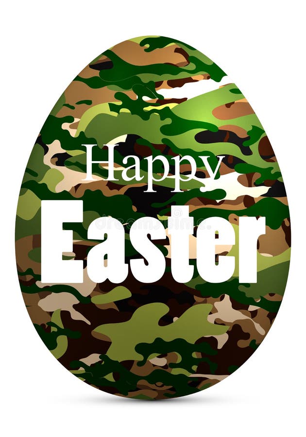 Army Camouflage Easter Egg stock vector. Illustration of modern - 142839827