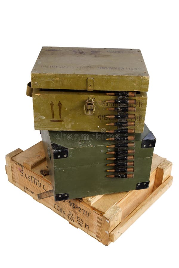 Army Crate of Ammunition with Ammunition Stock Photo Image of bullet