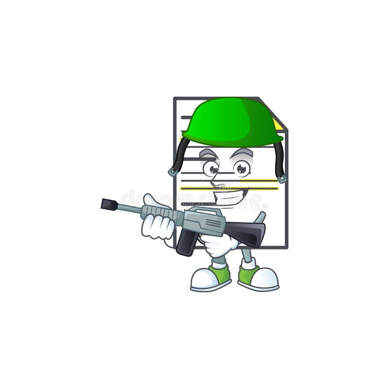 Army the document for a contract business royalty free illustration