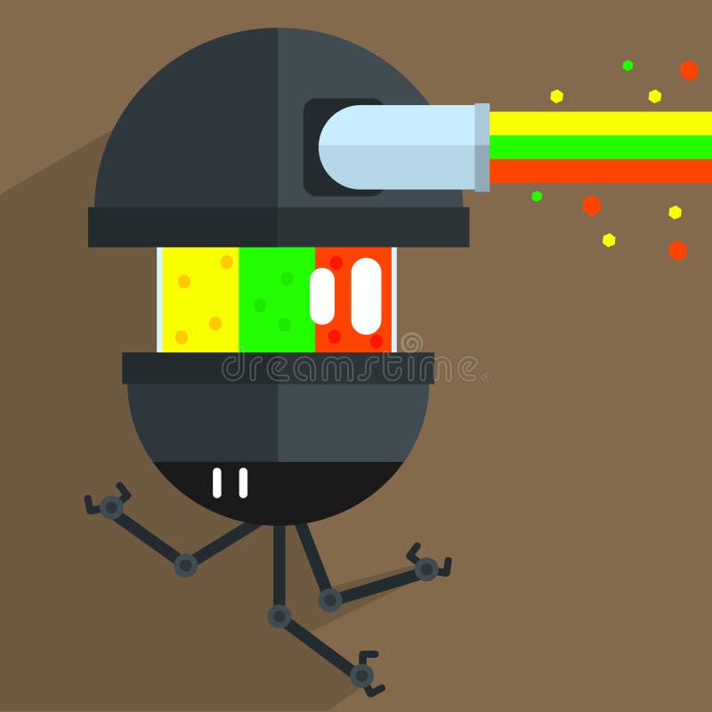 Army Drone Robot Character vector illustration Army Drone Robot Character vector illustration