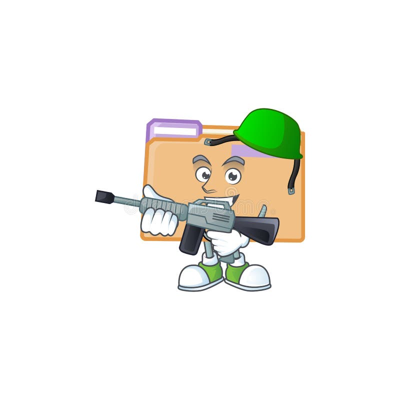 Army folder for saving a file document stock illustration