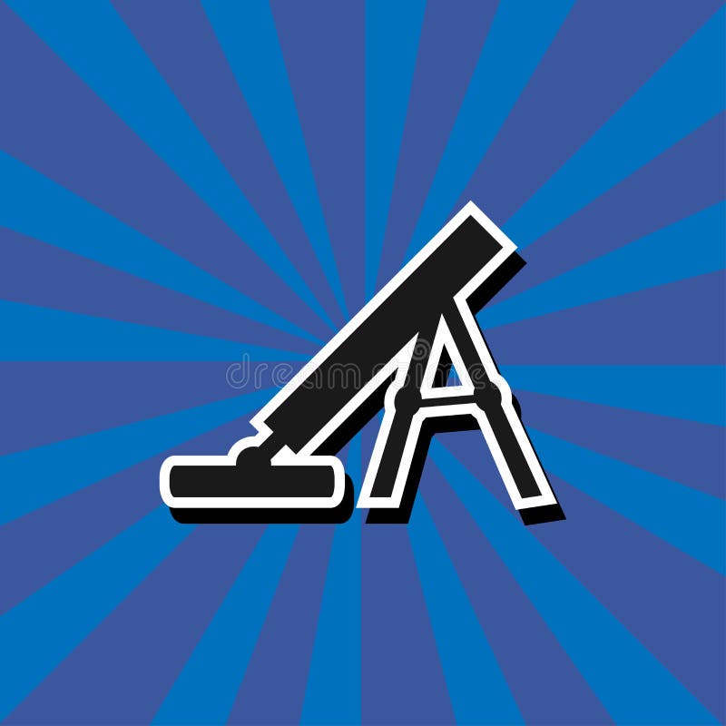 Army mortar simple icon. army mortar isolated icon royalty free illustration