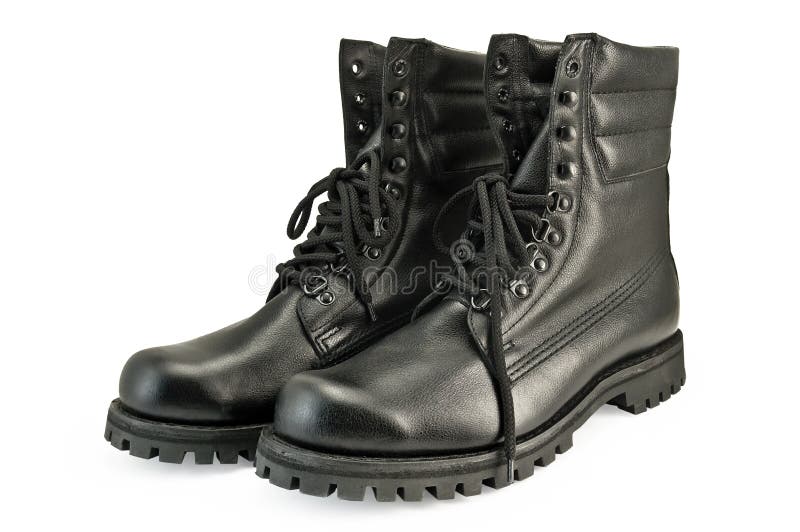 Police boots stock photo. Image of laced, protection - 21558546