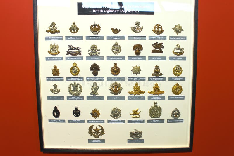 Armée britannique d'insignes d'insignes au musée