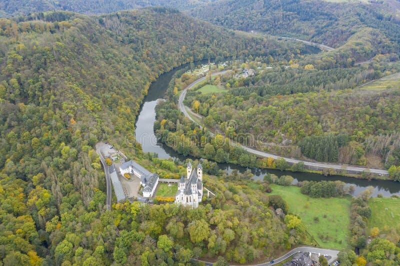 Arnstein Monastery on the Lahn / Germany Stock Image Image of aerial