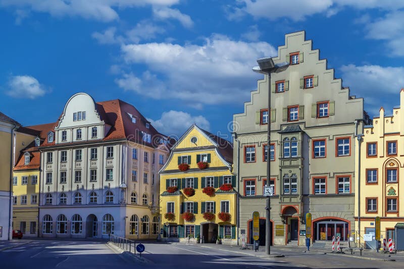 Arnulf Square in Regensburg, Germany stock image