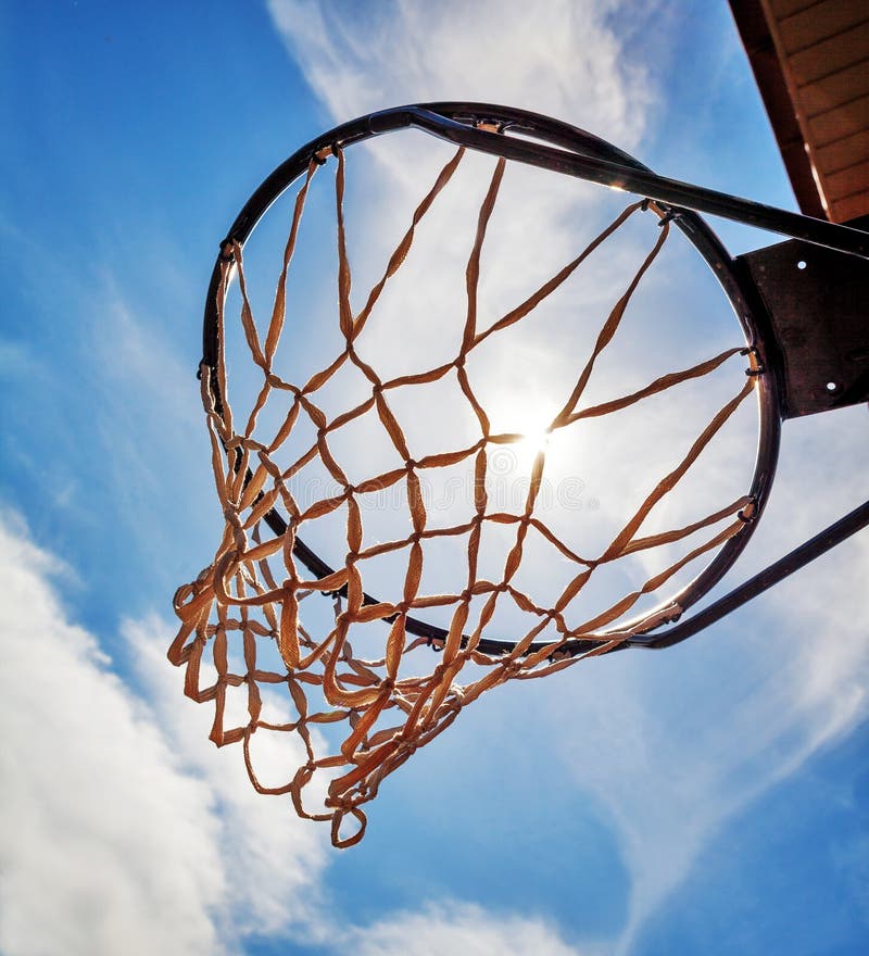 Aro de basquetebol com rede foto de stock royalty free