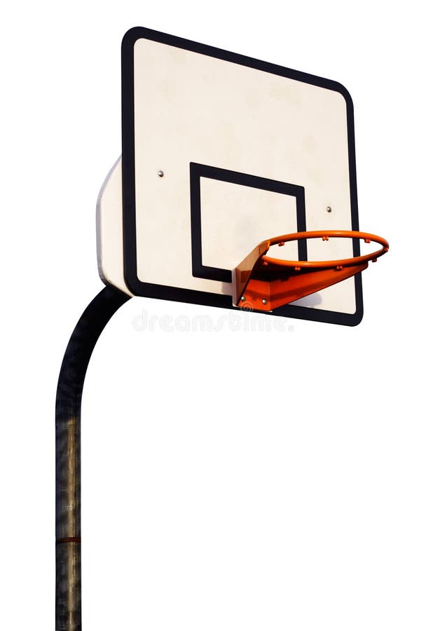 Aro de basquetebol sobre fundo branco imagem de stock royalty free
