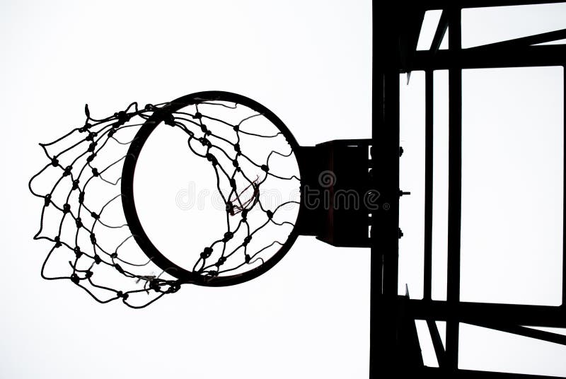 Aro de basquetebol velha fotografia de stock royalty free
