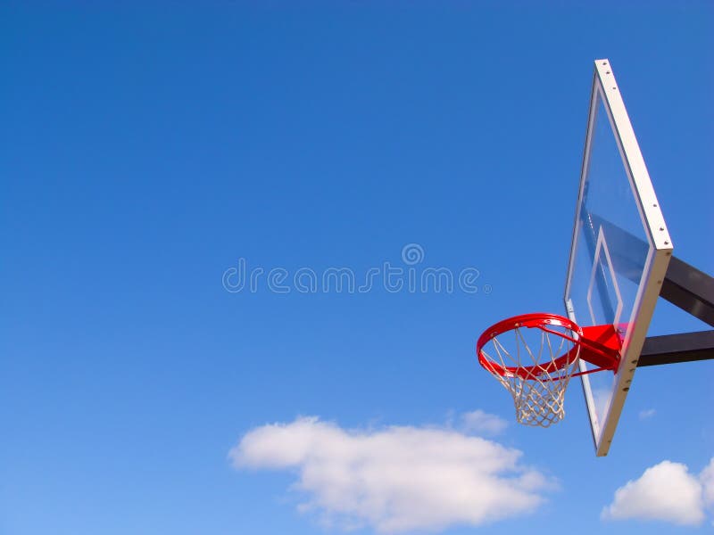 Aro de basquetebol e rede imagens de stock royalty free