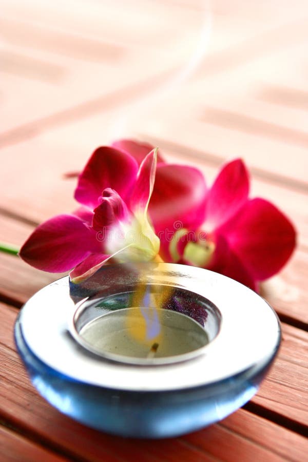 Aroma Candle in a Glass for Decoration Stock Image Image of thai