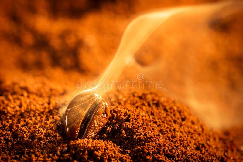 Aroma of coffee seeds roasting
