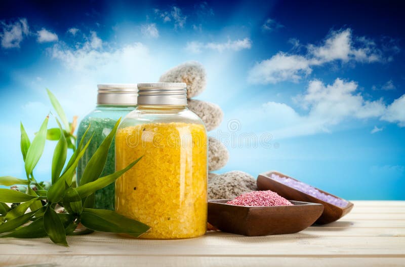 Aromatherapy bath salt stock photo. Image of natural 20419672