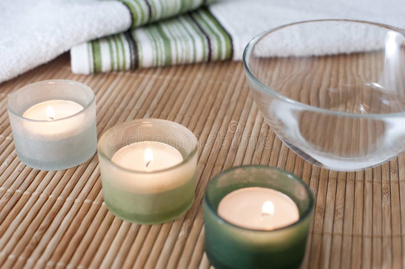 Three Scented Aromatherapy Tealight Candles Stock Image Image of